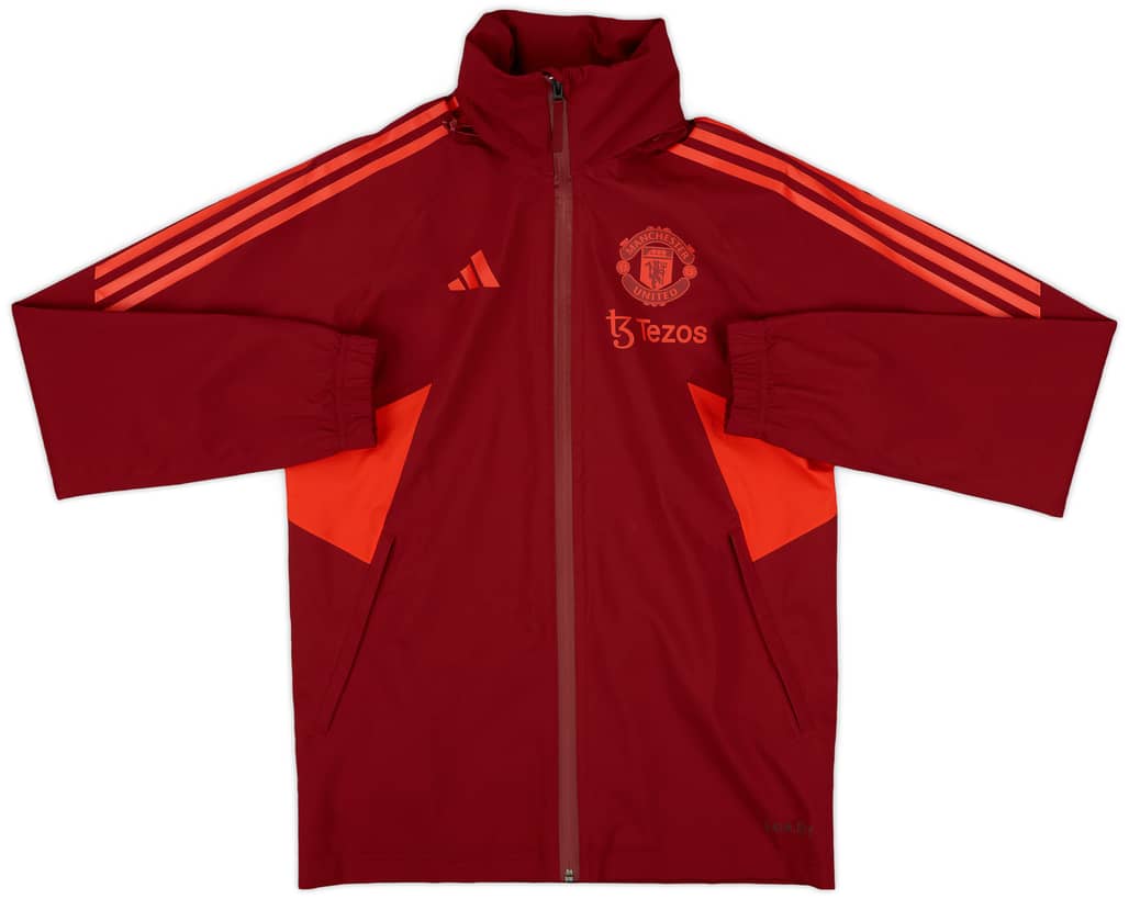 2023-24 Manchester United adidas Hooded Rain Jacket - 7/10 - (XS)