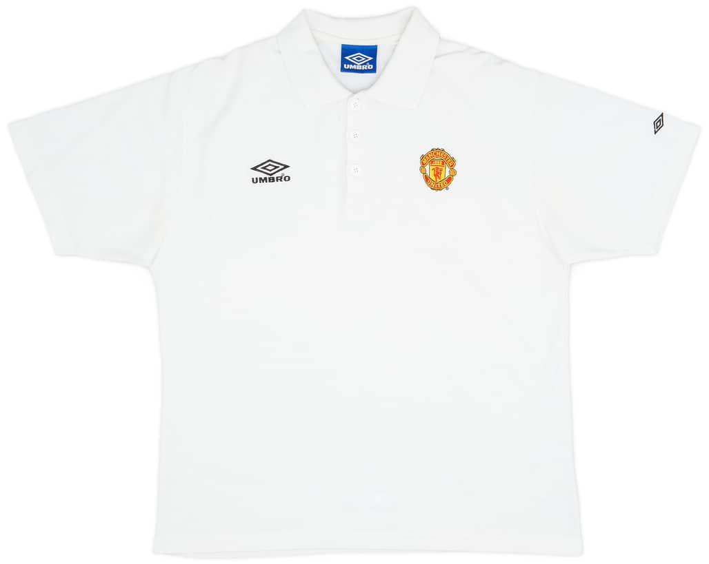1998-99 Manchester United Umbro Polo Shirt - 9/10 - (L)