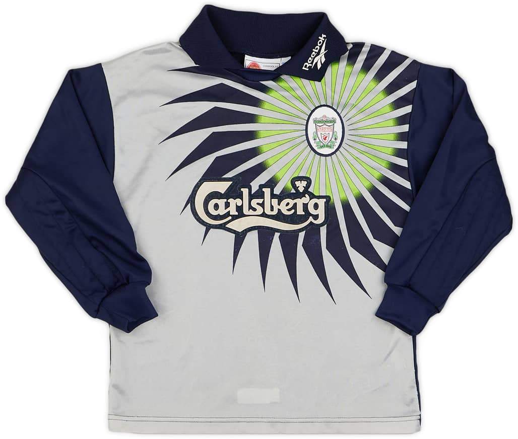 1998-99 Liverpool GK Shirt - 9/10 - (XS.Boys)