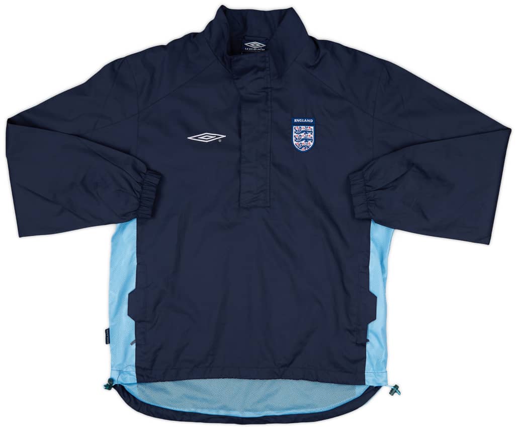2002-04 England Umbro 1/2 Zip Rain Jacket - 10/10 - (M)