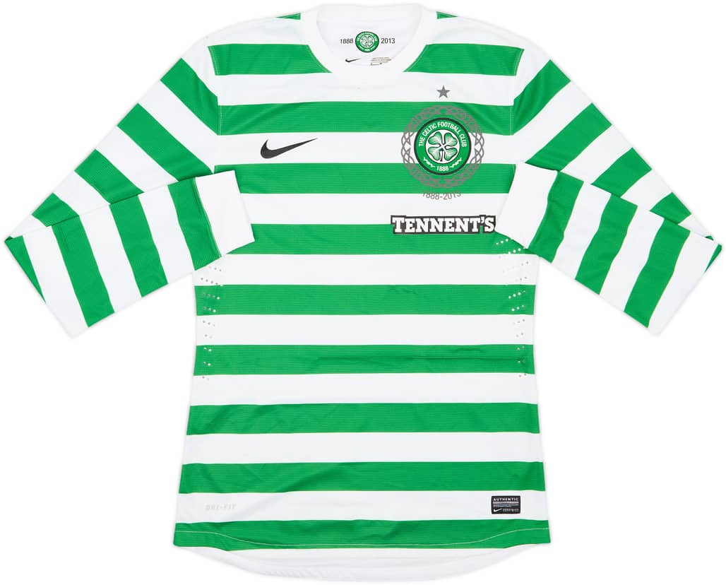2012-13 Celtic Player Issue '125th Anniversary' Home L/S Shirt - 6/10 - (M)