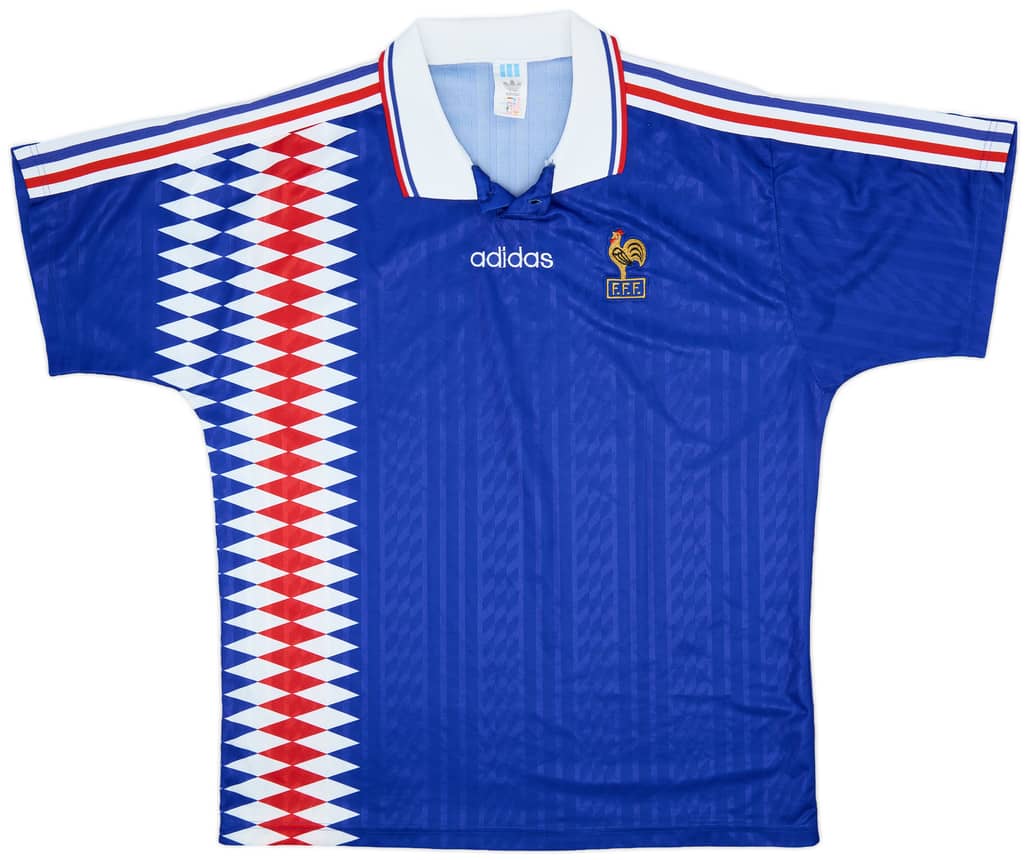 1994-96 France Home Shirt - 9/10 - (XL/XXL)