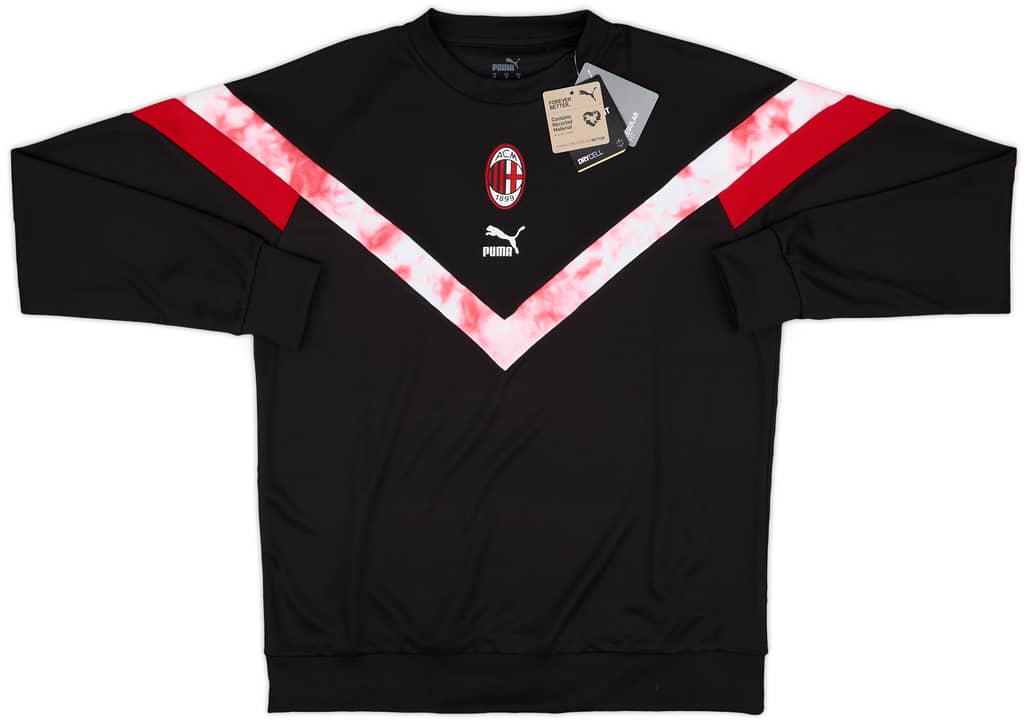 2021-22 AC Milan Puma Hooded Sweat Top (M)