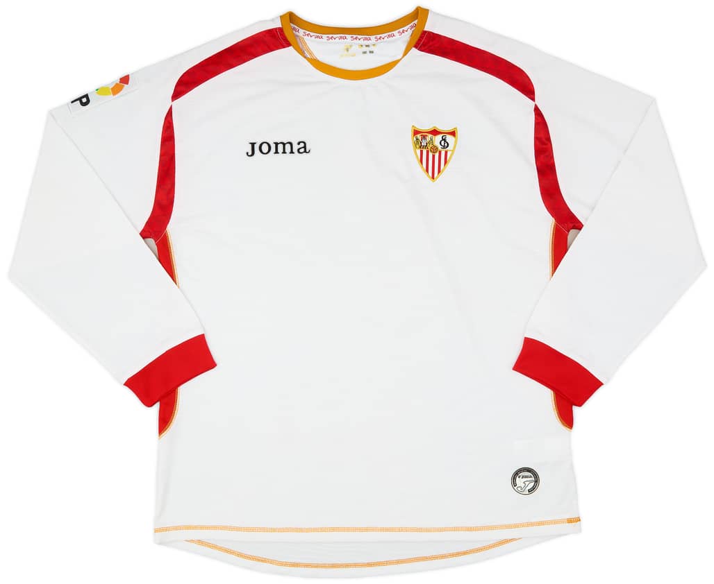 2008-09 Sevilla Home L/S Shirt - 8/10 - (M)