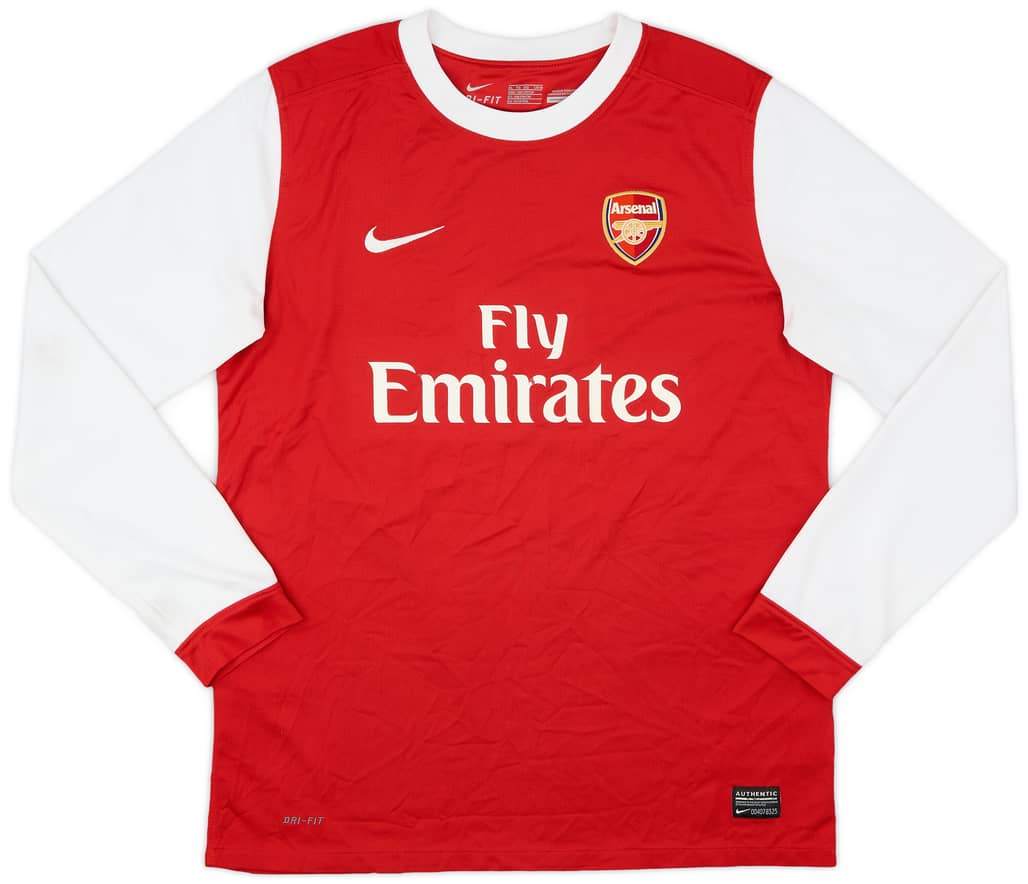 2010-11 Arsenal Home L/S Shirt - 6/10 - (XL.Boys)