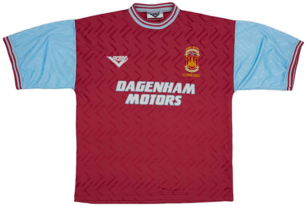 1993-95 West Ham 'Bobby Moore Memorial Match' Home Shirt - 7/10 - (XL)