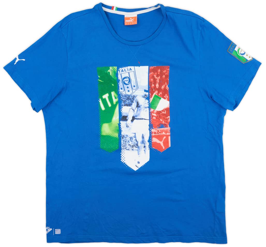 2014-15 Italy Puma Cotton Graphic Tee - 8/10 - (XL)