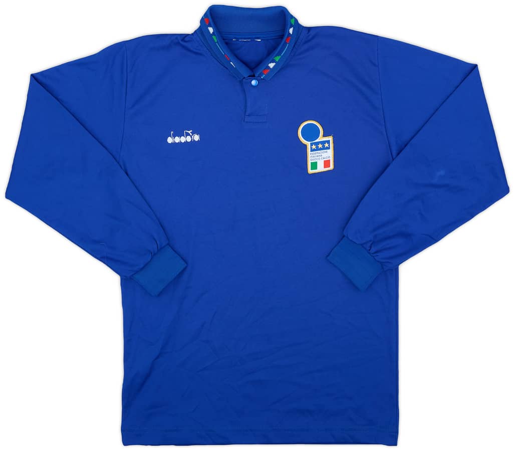 1992-93 Italy Home L/S Shirt - 8/10 - (L.Boys)