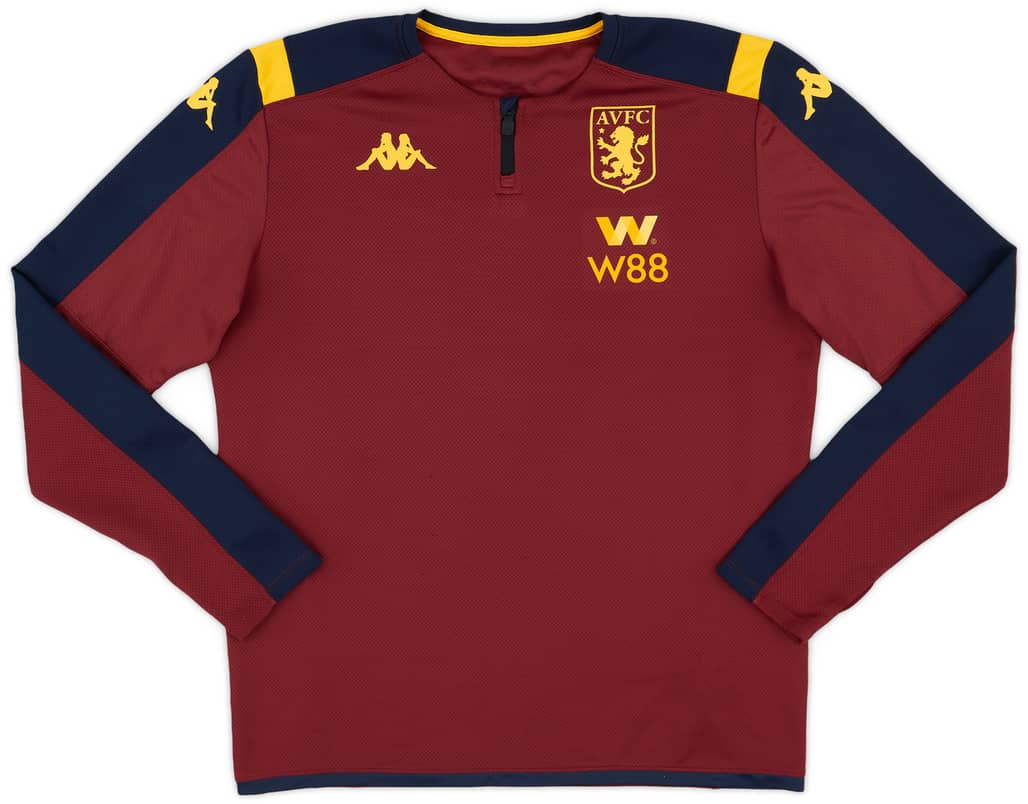 2019-20 Aston Villa Kappa 1/4 Zip Training Top - 9/10 - (XL)