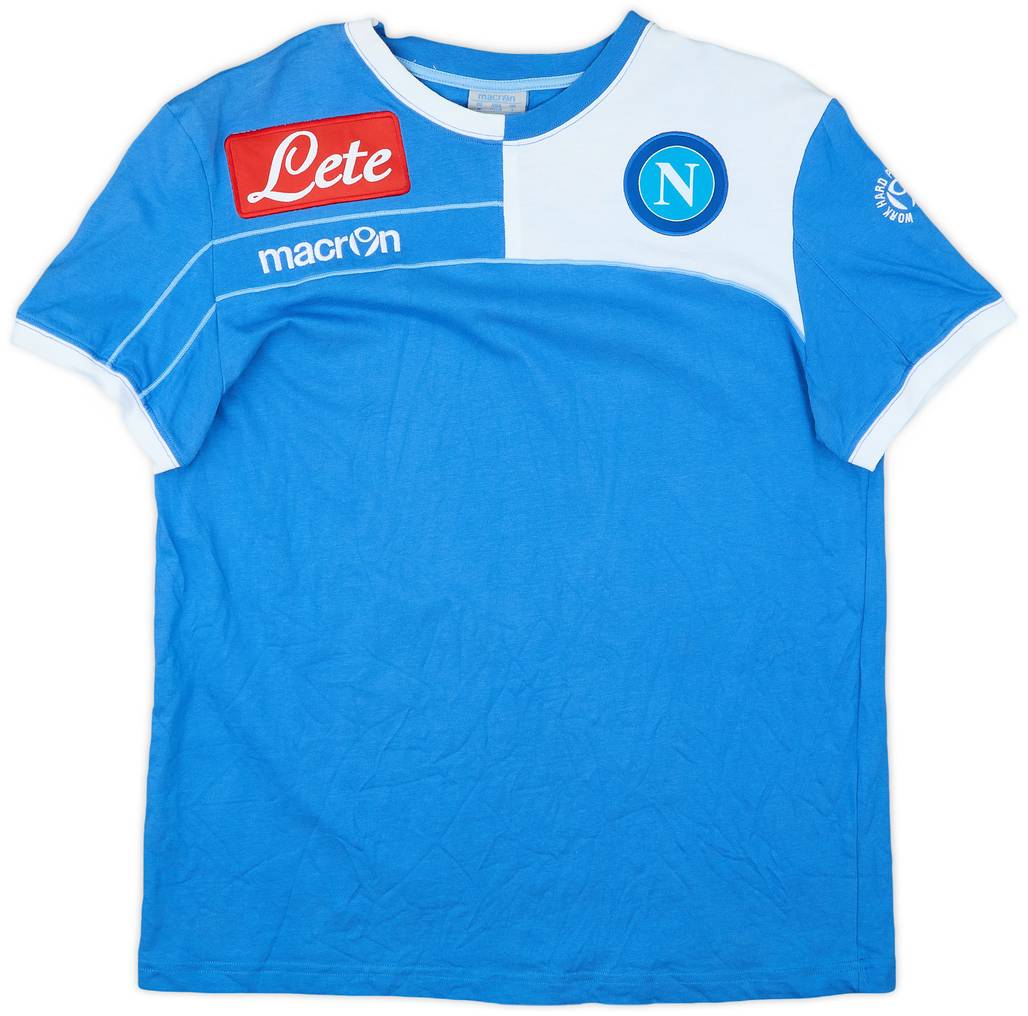 2011-12 Napoli Macron Cotton Tee - 9/10 - (M)