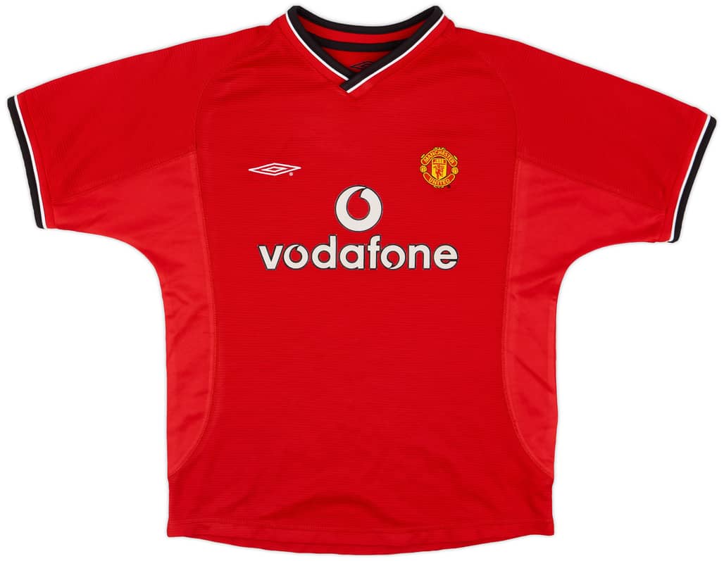 2000-02 Manchester United Home Shirt - 8/10 - (M.Boys)