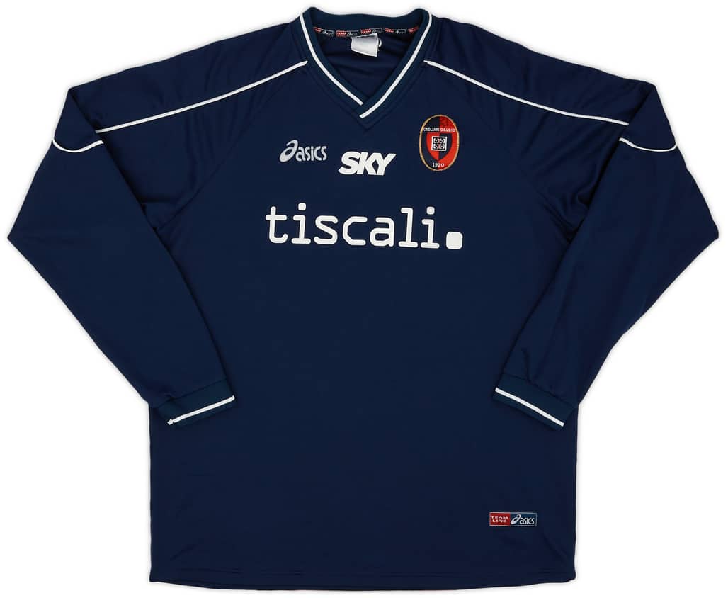 2005-06 Cagliari Asics Training L/S Shirt - 7/10 - (XL)