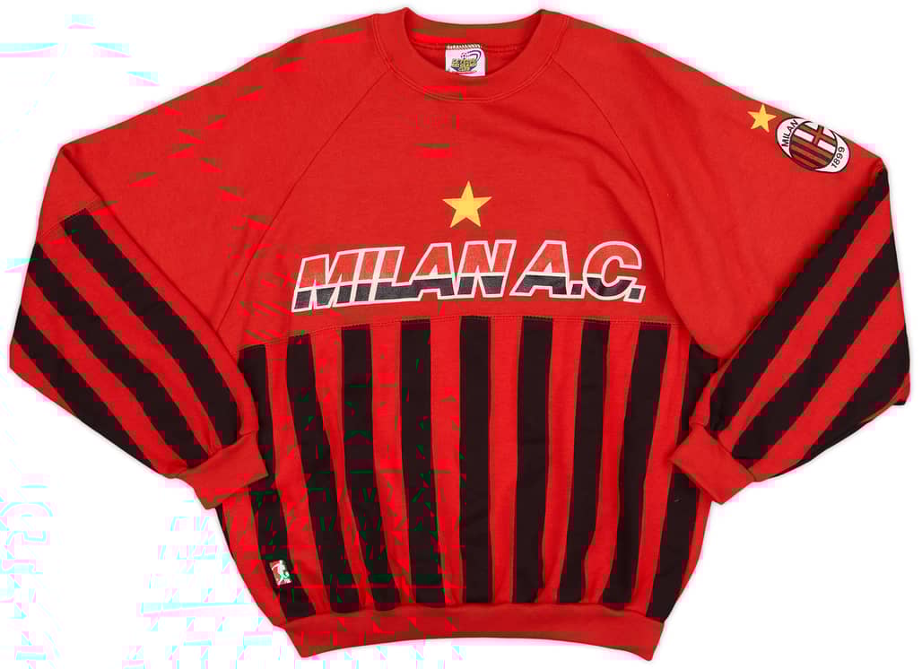 1990-91 AC Milan Le Felpe Dei Grandi Club Sweat Top - 9/10 - (M)
