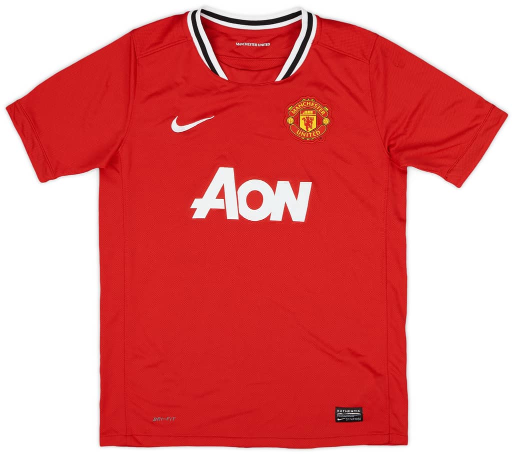 2011-12 Manchester United Home Shirt - 8/10 - (L.Boys)