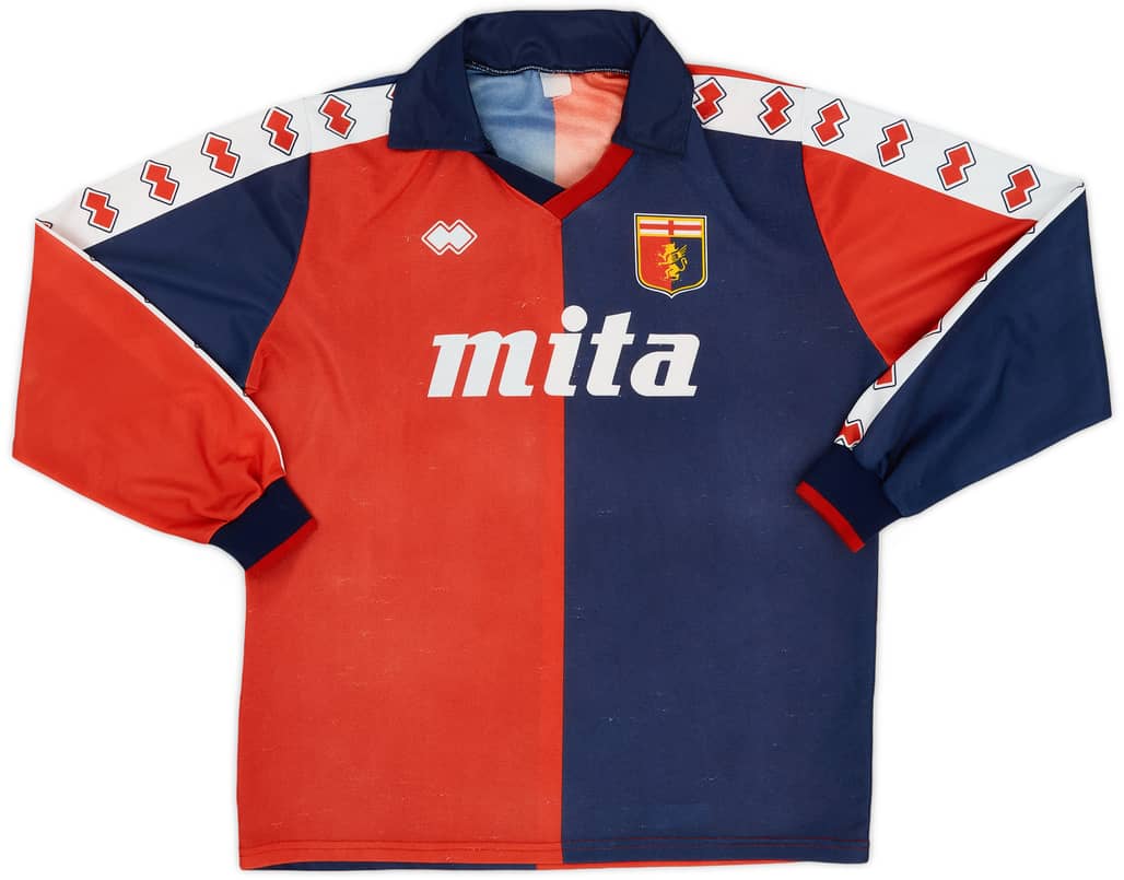 1989-90 Genoa Home L/S Shirt - 6/10 - (L)