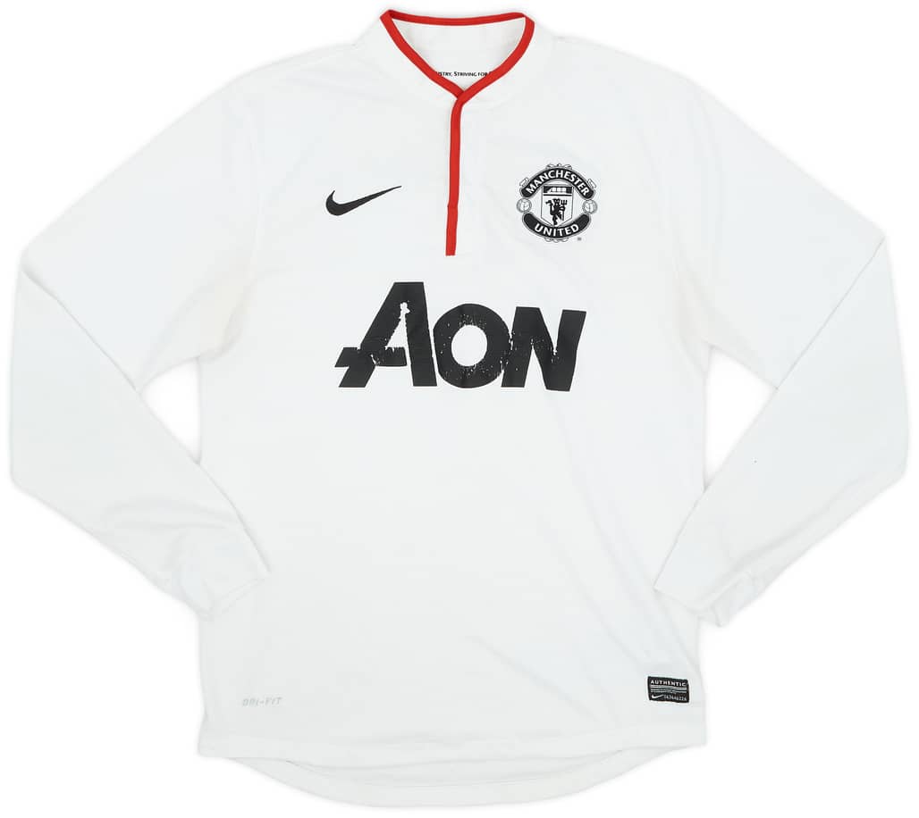 2012-14 Manchester United Away L/S Shirt - 4/10 - (S)