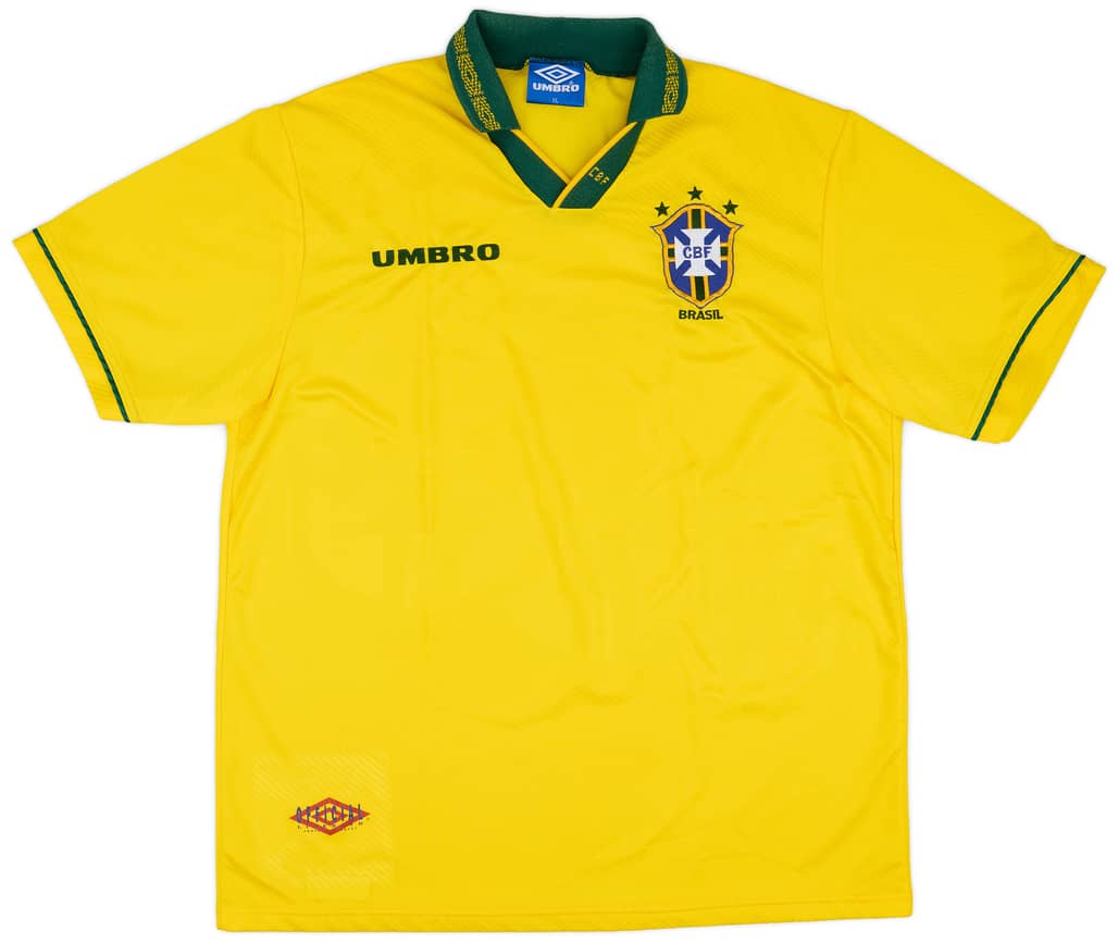 1993-94 Brazil Home Shirt - 10/10 - (XL)