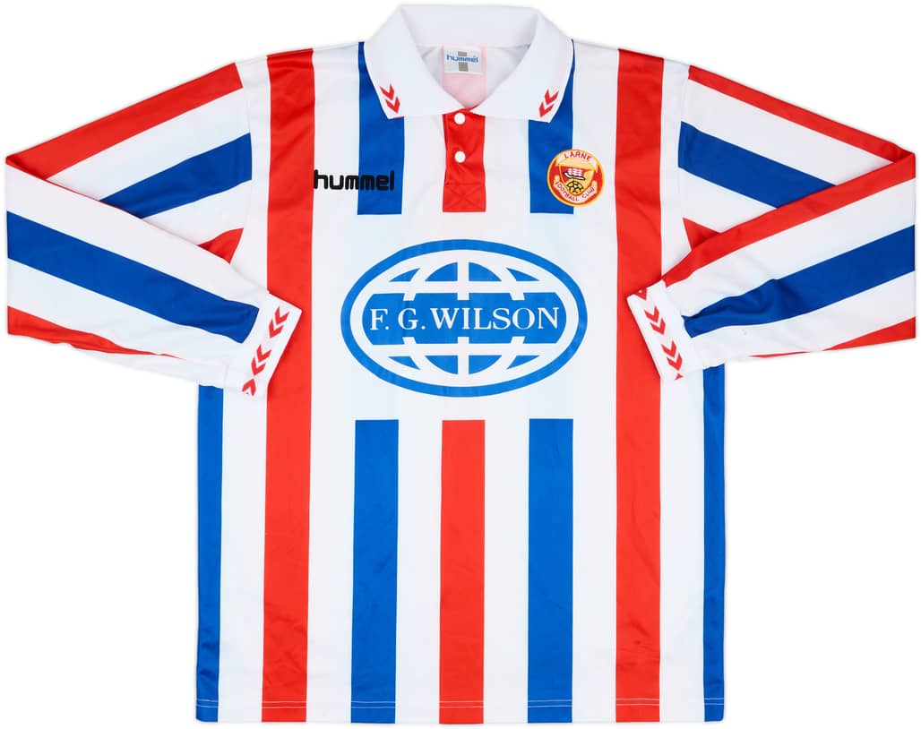 1998-99 Larne FC Away L/S Shirt - 8/10 - (L)