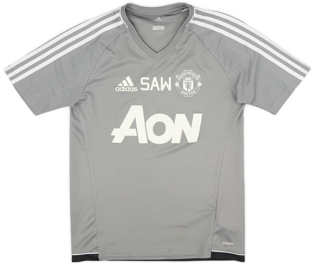 2017-18 Manchester United Staff issue adidas Training Shirt 'SAW' - 7/10 - (S)