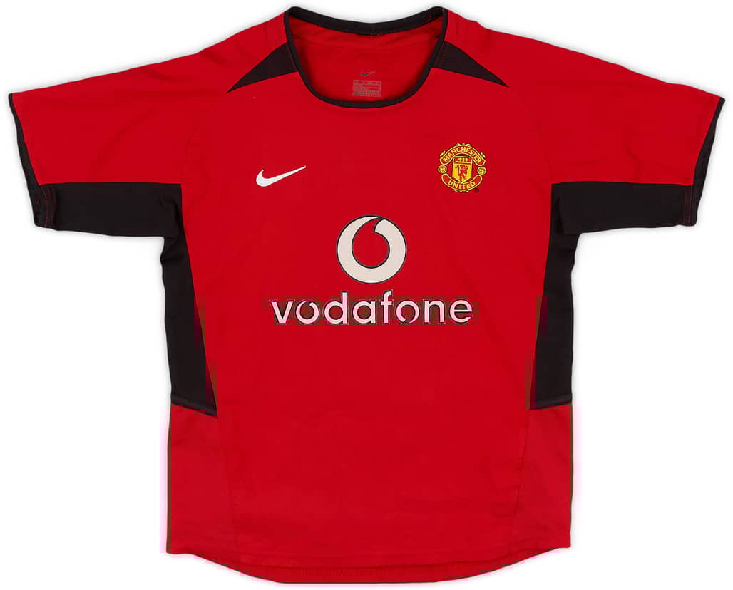 2002-04 Manchester United Home Shirt - 8/10 - (S.Boys)