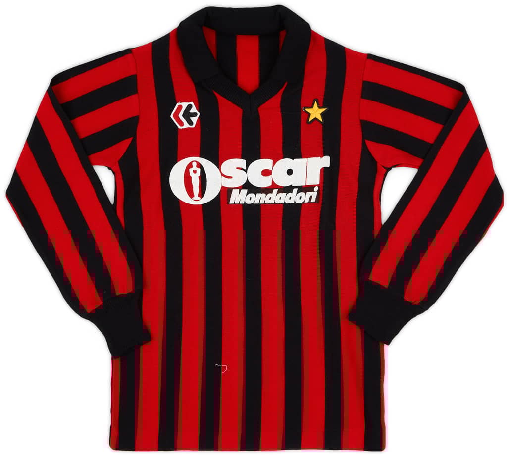 1984-85 AC Milan Home L/S Shirt - 9/10 - (L.Boys)