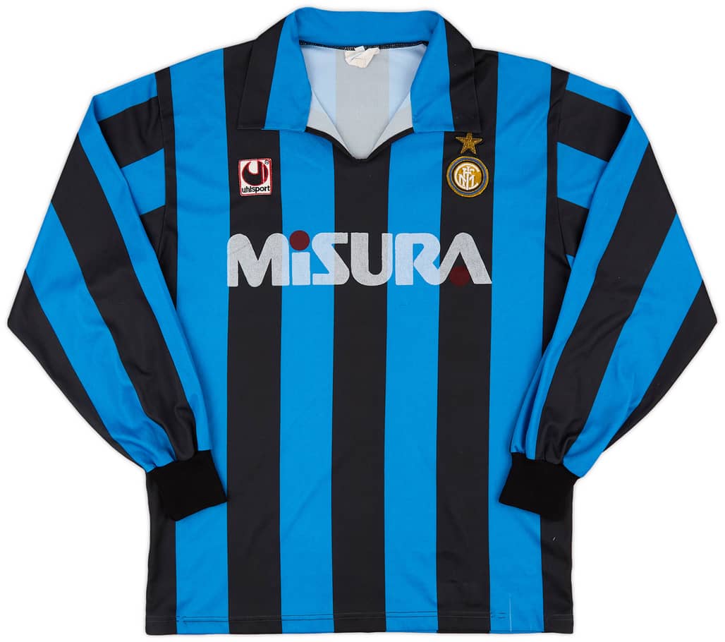 1990-91 Inter Milan Home L/S Shirt - 6/10 - (M)