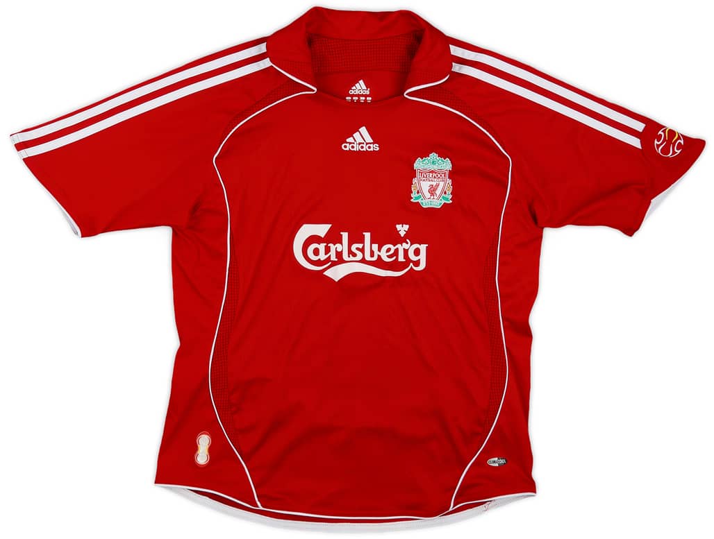 2006-08 Liverpool Home Shirt - 9/10 - (M.Boys)