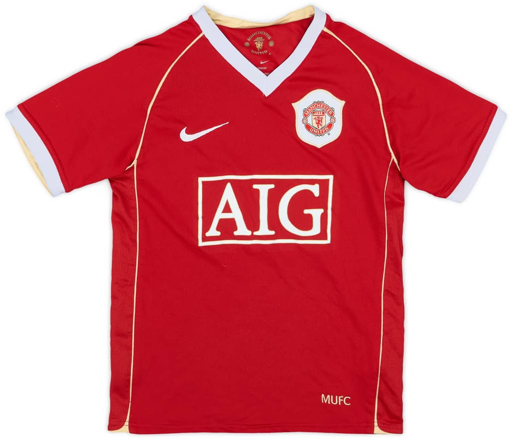 2006-07 Manchester United Home Shirt - 9/10 - (S.Boys)