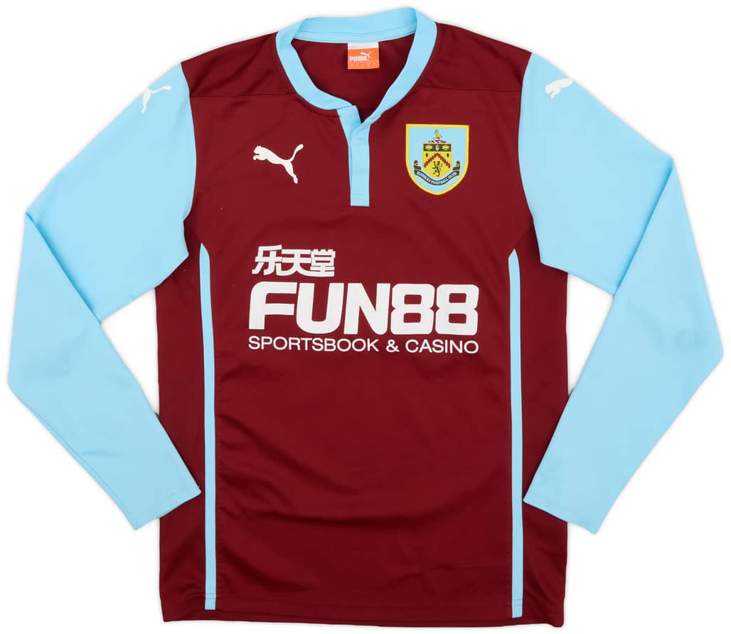 2014-15 Burnley Home L/S Shirt - 6/10 - (S)