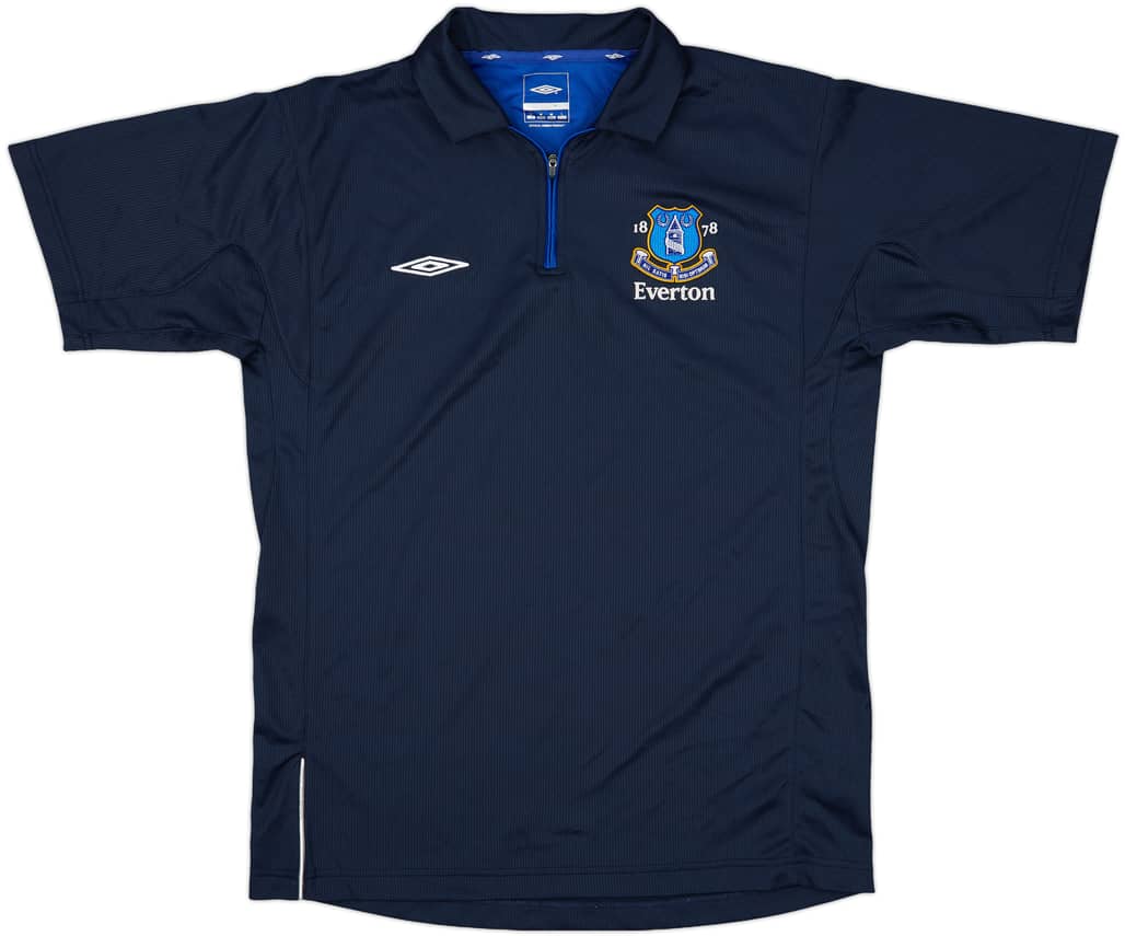 2006-07 Everton Umbro 1/4 Zip Polo Shirt - 8/10 - (M)