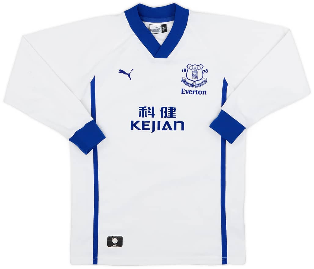 2002-03 Everton Away L/S Shirt - 6/10 - (M.Boys)