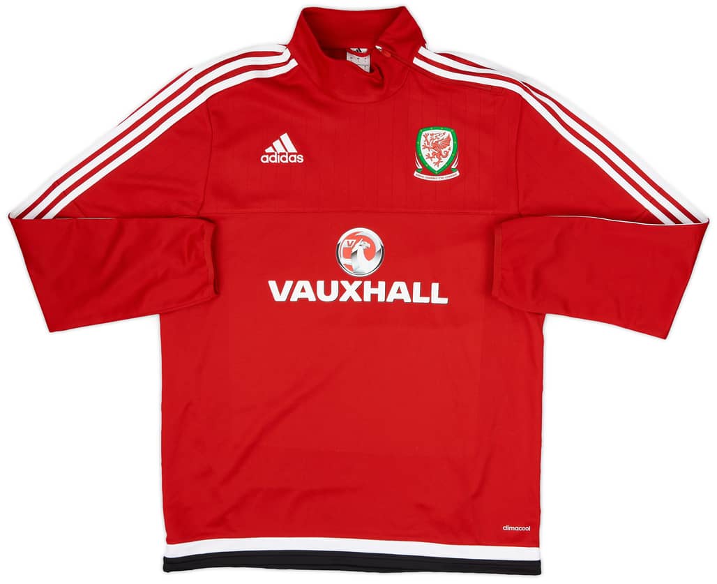 2016-17 Wales adidas 1/4 Zip Drill Top - 9/10 - (L)
