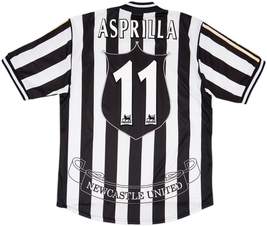 Newcastle United Home Football Shirt Jersey 1997 1999 Adidas