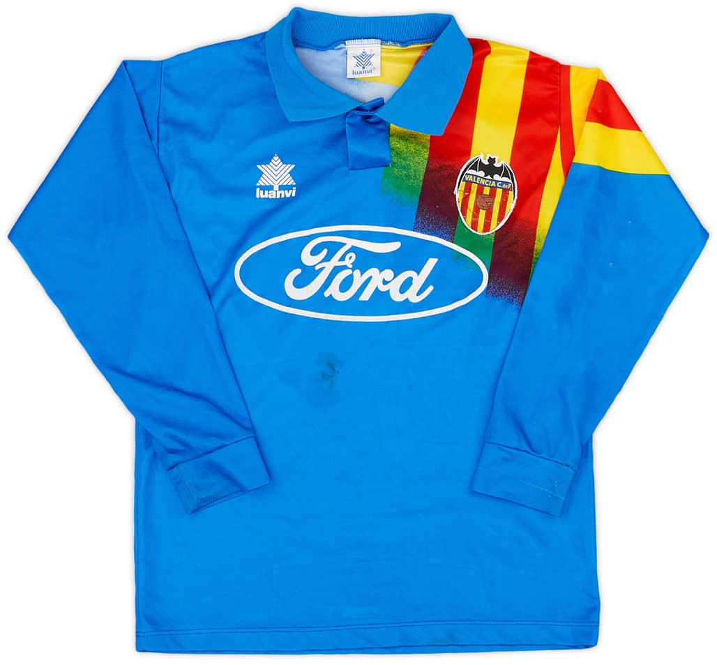 1995-96 Valencia Away L/S Shirt - 6/10 - (XL.Boys)