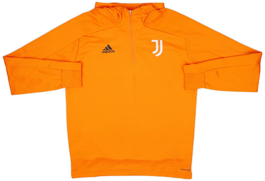 2020-21 Juventus adidas 1/4 Zip Hooded Sweat Top - 8/10 - (L)