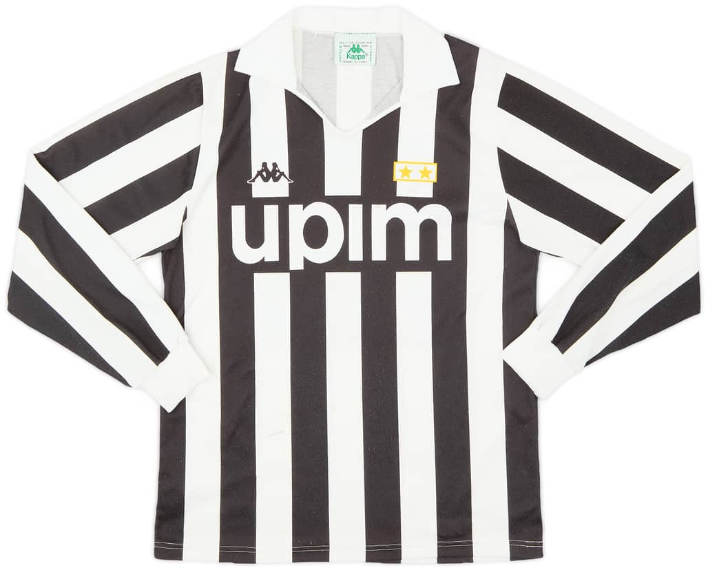 1991-92 Juventus Basic Home L/S Shirt - 7/10 - (S)