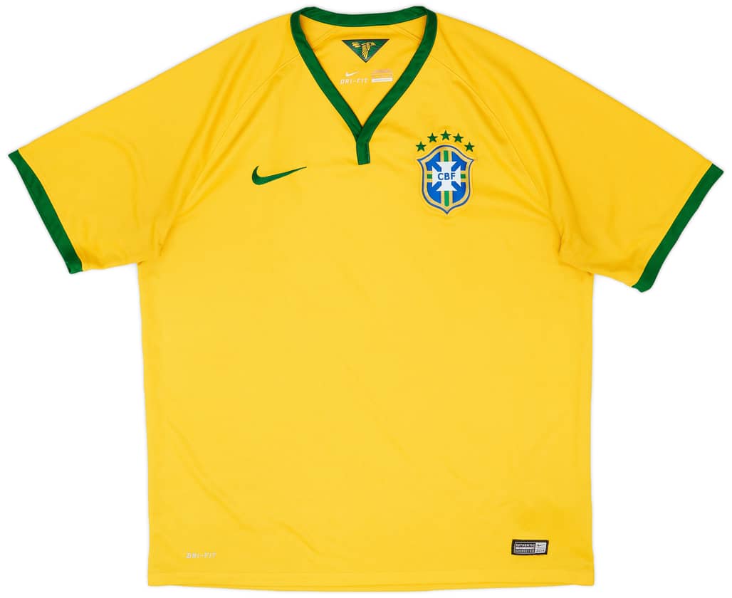 2014-15 Brazil Home Shirt - 6/10 - (XL)