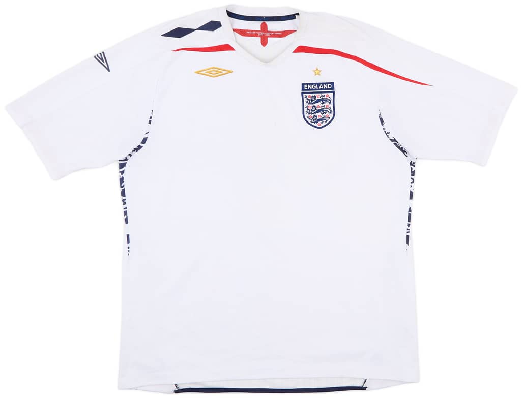2007-09 England Home Shirt - 6/10 - (XXL)