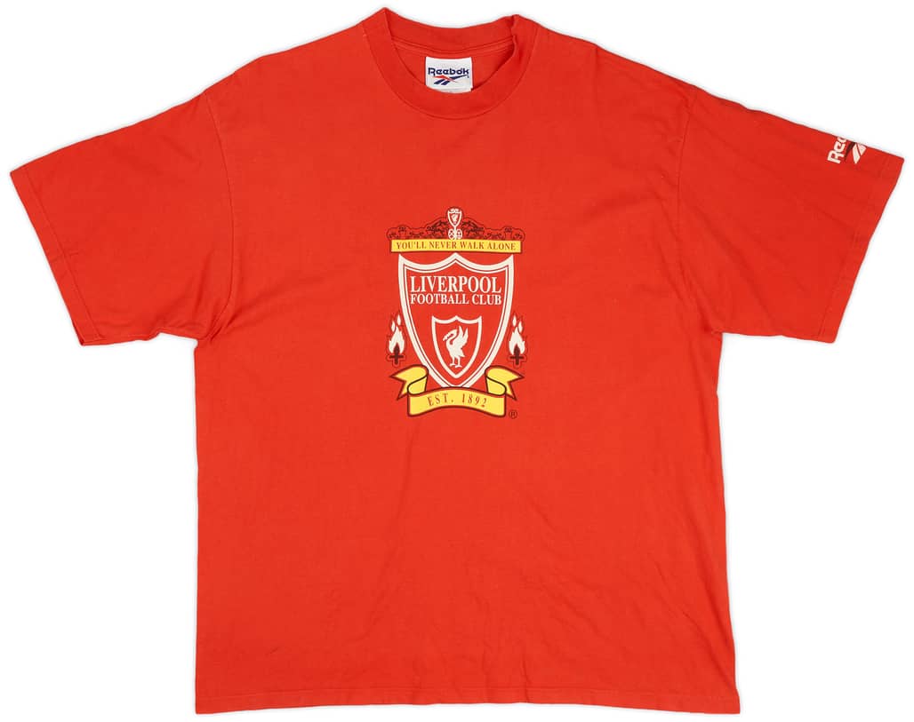 1996-98 Liverpool Reebok Cotton Tee - 9/10 - (XL)