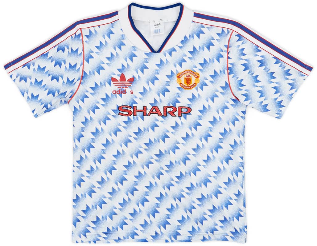 1990-92 Manchester United Away Shirt - 4/10 - (M.Boys)