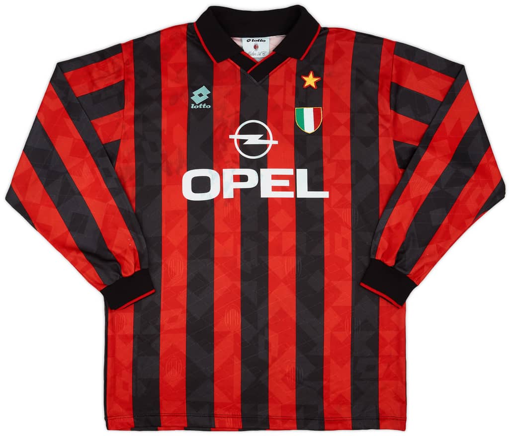 1994-95 AC Milan Home L/S Shirt - 5/10 - (XL)