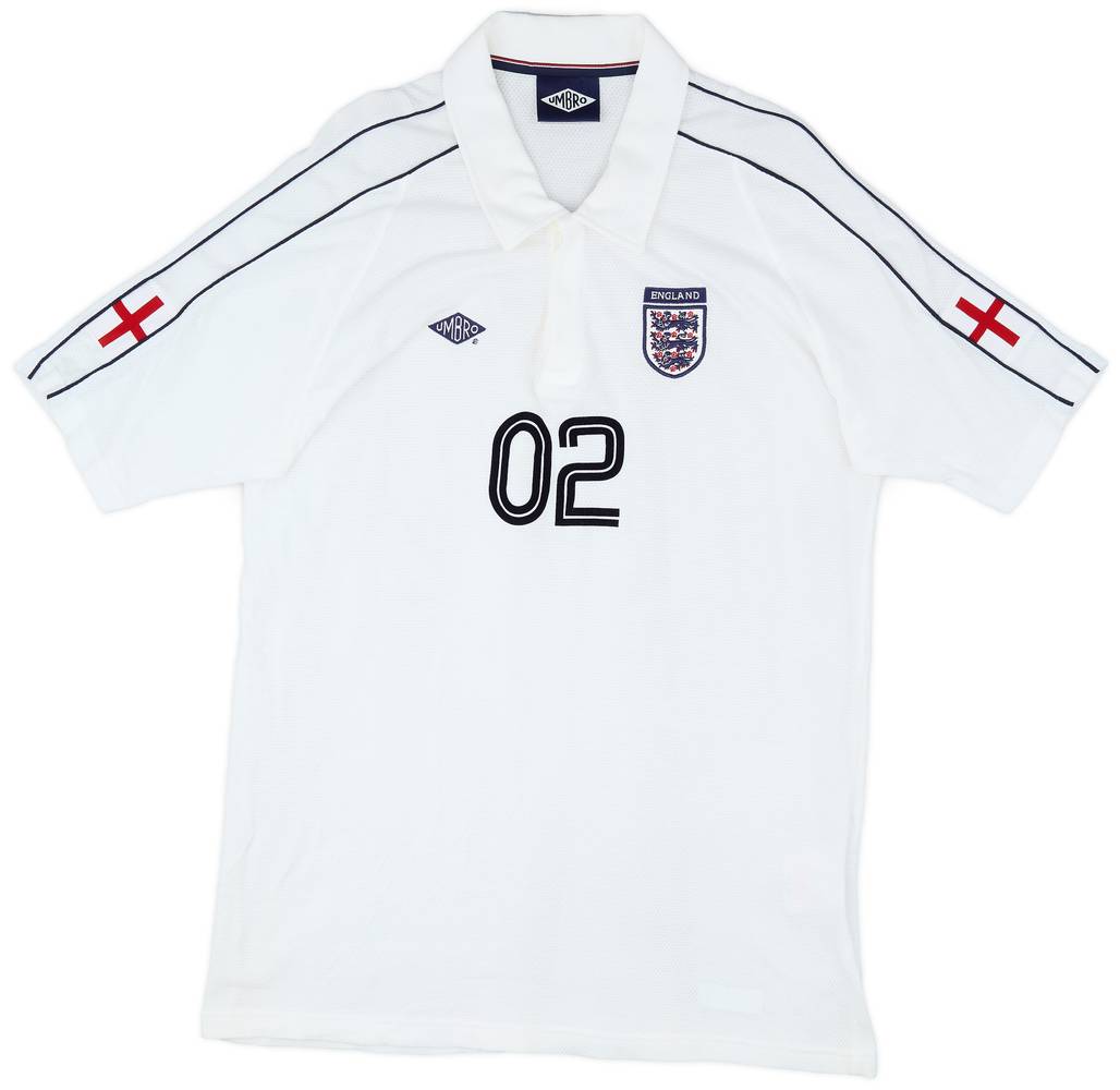 2002 England Umbro Retro Polo Shirt - 9/10 - (XXL)