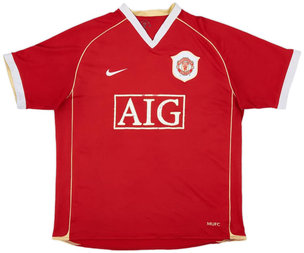 2006-07 Manchester United Home Shirt - 4/10 - (XL)