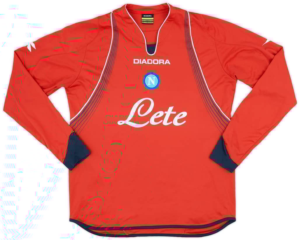 2007-08 Napoli Away L/S Shirt - 5/10 - (XL)