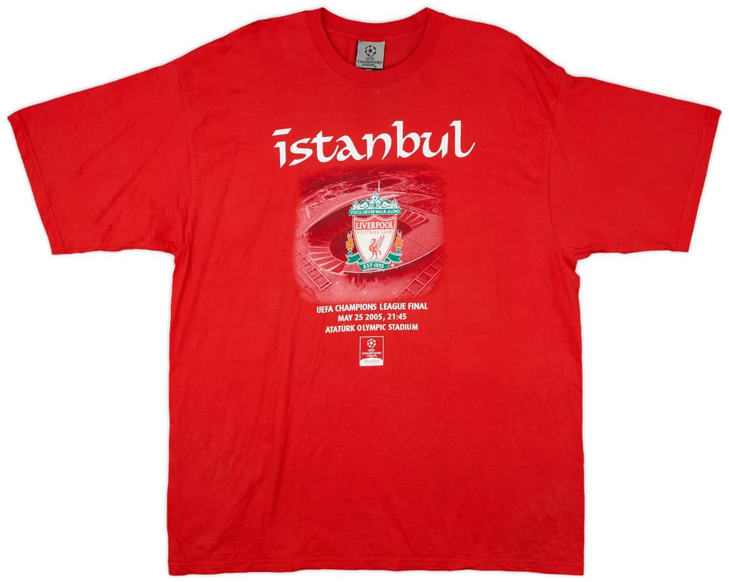 2005 Liverpool UEFA Champions League 'Istanbul' Cotton Tee - 7/10 - (XXL)