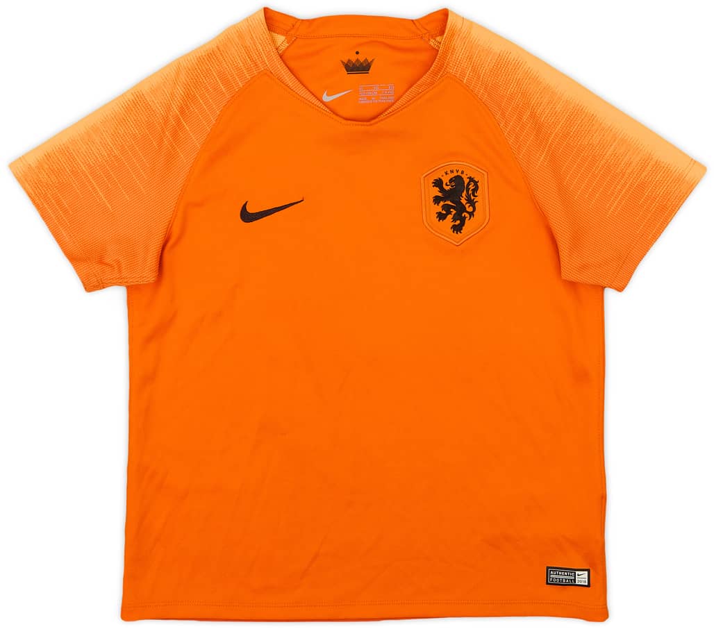 2018-19 Netherlands Home Shirt - 9/10 - (7-8 Years)