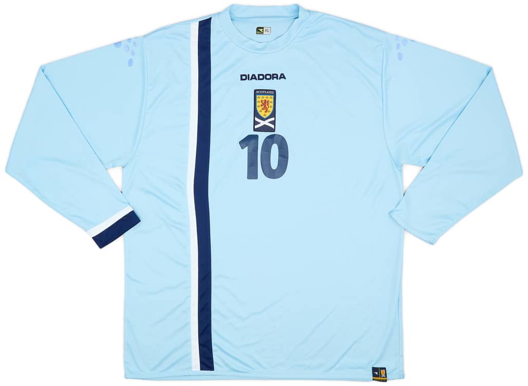 2005-06 Scotland Away L/S Shirt #10 - 7/10 - (XL)