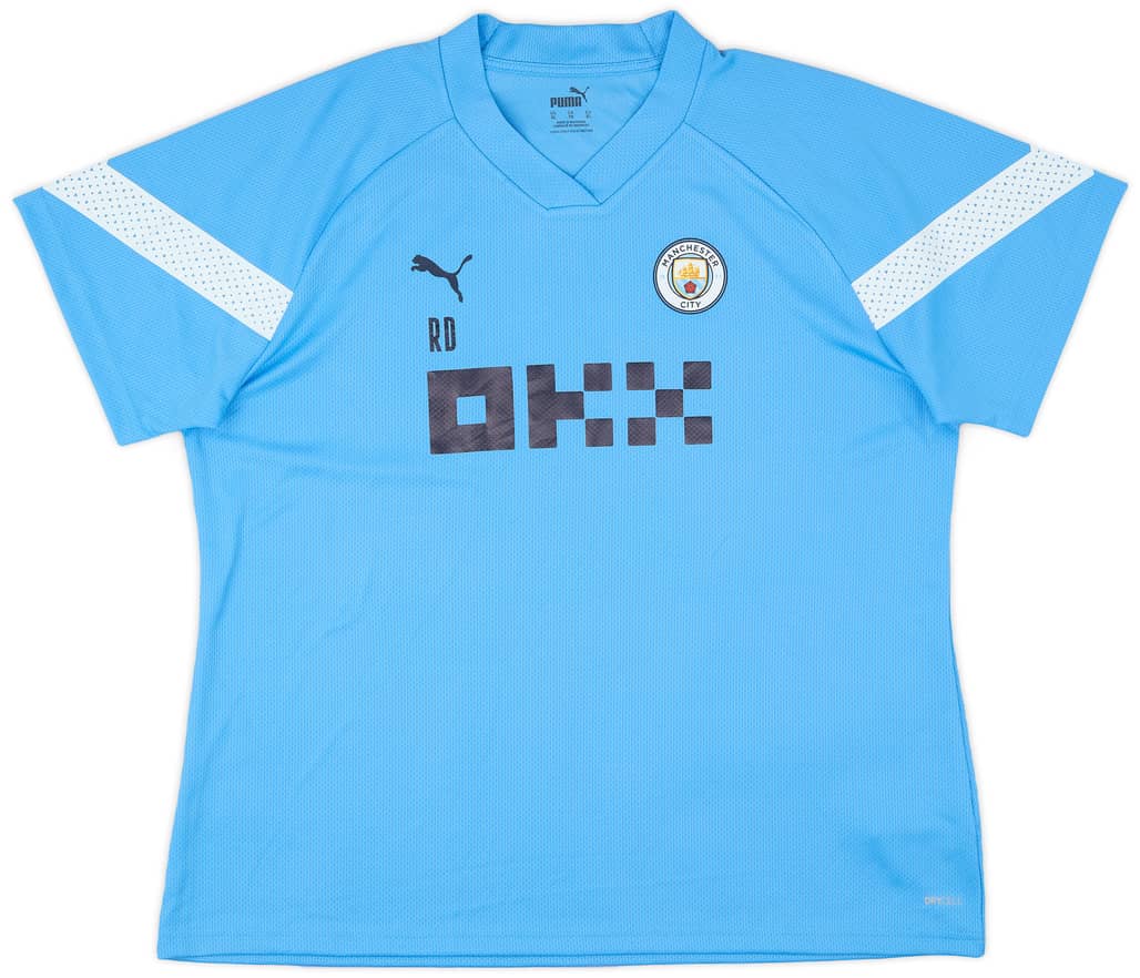 2021-22 Manchester City Staff Issue Puma Training Shirt 'RD' - 9/10 - (XL)