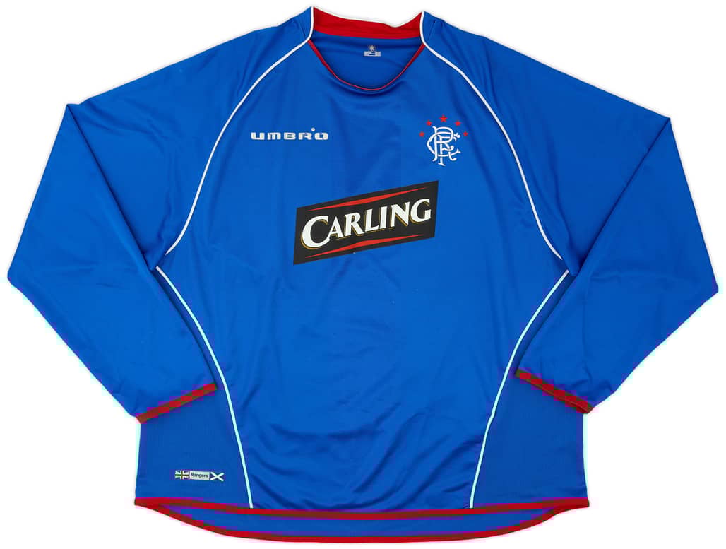 2005-06 Rangers Home L/S Shirt - 5/10 - (XXL)