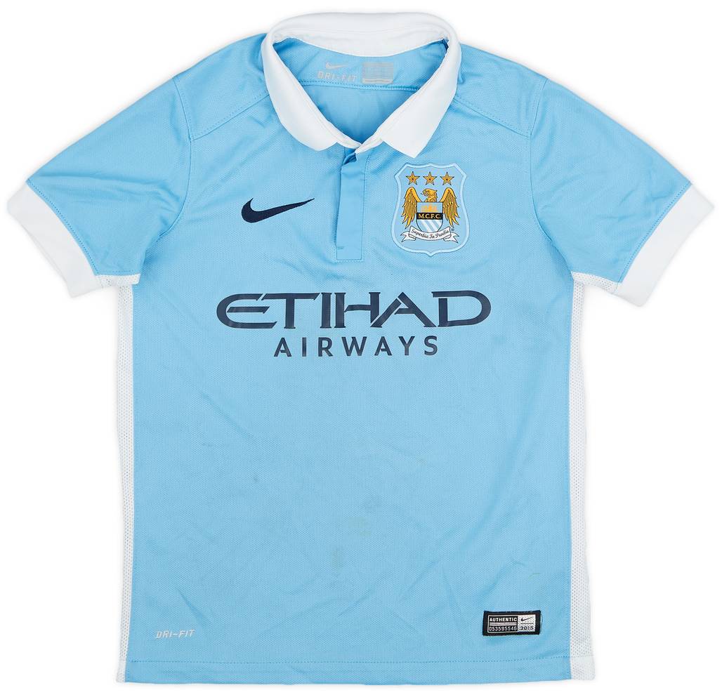 2015-16 Manchester City Home Shirt - 5/10 - (S.Boys)